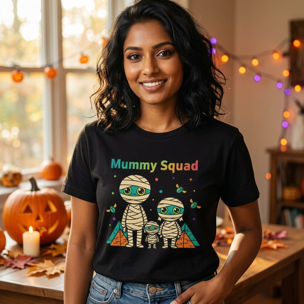 Mummy Squad T-Shirt | Cute Halloween Family Matching Graphic Tee