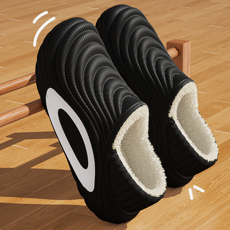 Men's Waterproof Cotton Slippers - Winter Outdoor House Shoes