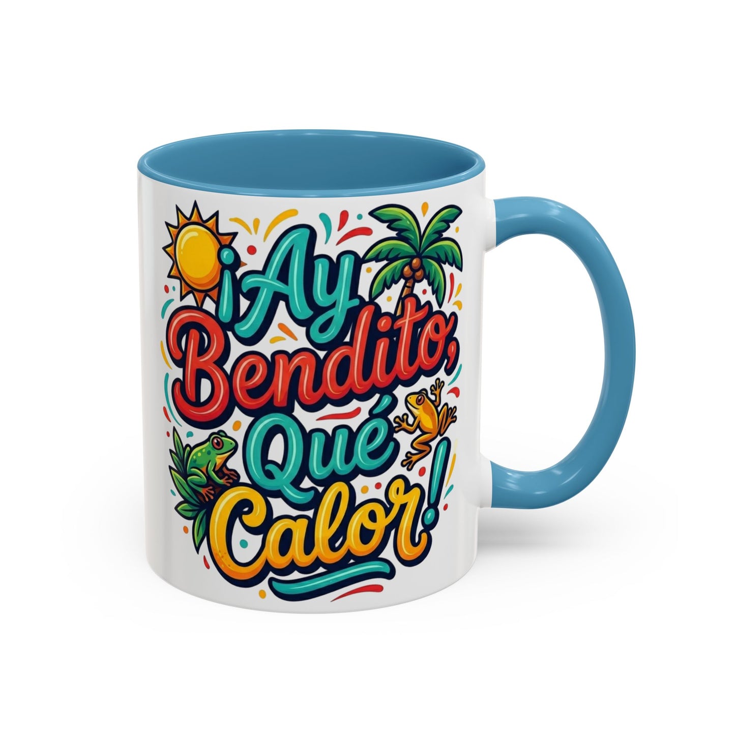 Ay Bendito Que Calor, Coffee Mug | Spanish Tropical Design, 11oz or 15oz