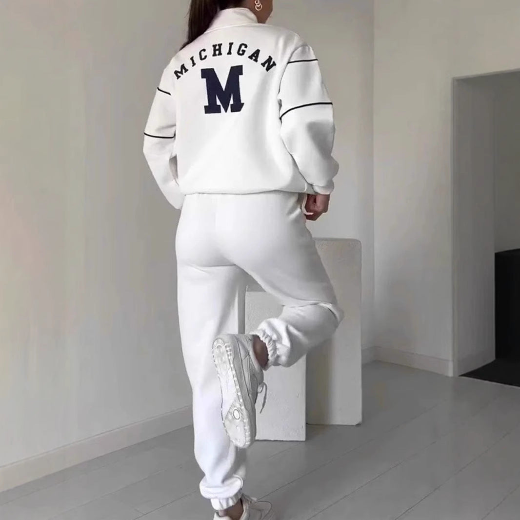 Women's 2-Piece Lounge Set - Pullover Sweatshirt & Sweatpants with Pockets