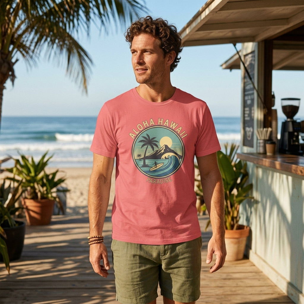 Aloha Hawaii T-Shirt | Island Surf & Beach Vacation Graphic Tee