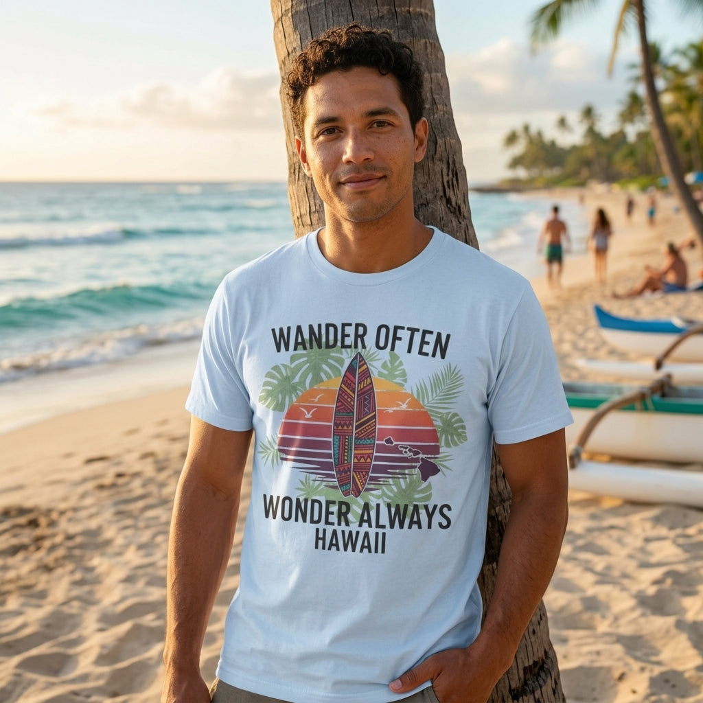 Wander Often T-Shirt | Unisex Surf & Travel Graphic Tee for Beach Lovers