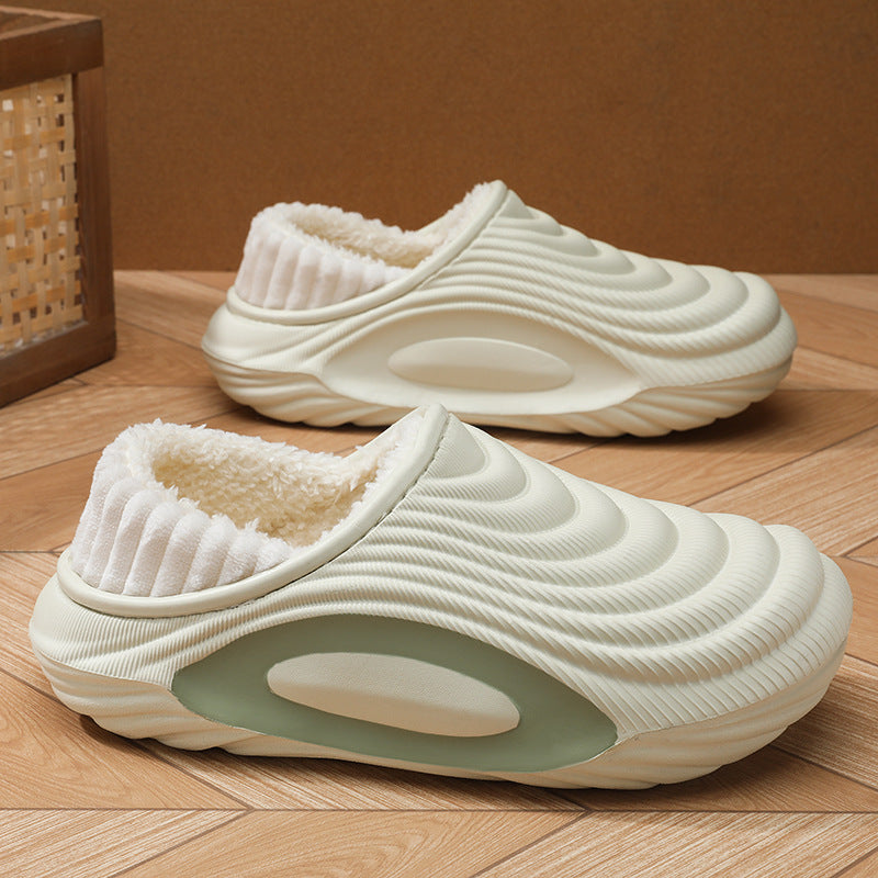 Men's Waterproof Cotton Slippers - Winter Outdoor House Shoes