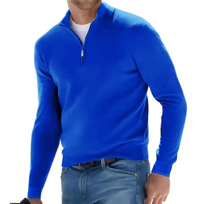 Men's Long Sleeve Cardigan - Autumn Winter Cashmere Blend Sweater
