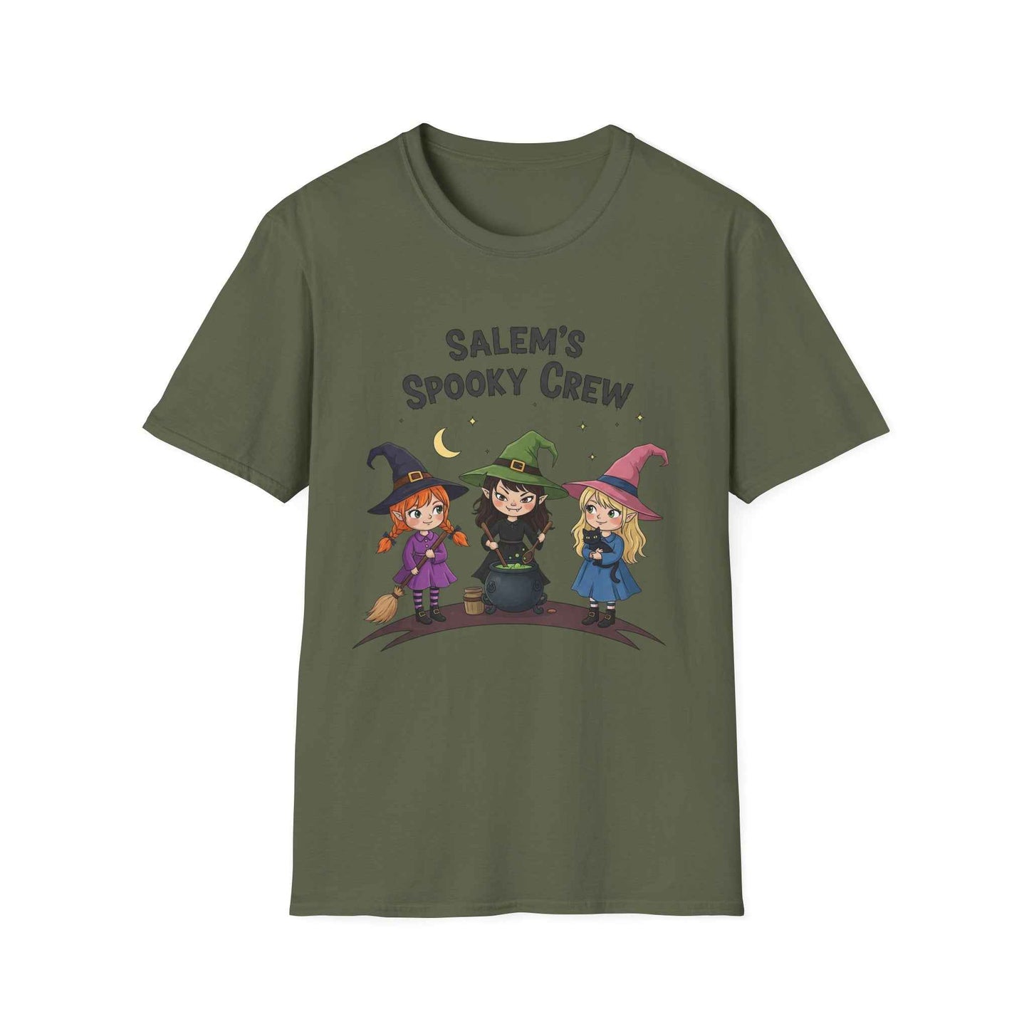 Salem's Spooky Crew T-Shirt, Cute Halloween Shirt, Unisex Witch Tee