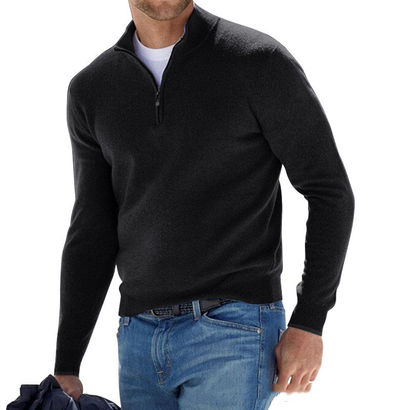 Men's Long Sleeve Cardigan - Autumn Winter Cashmere Blend Sweater