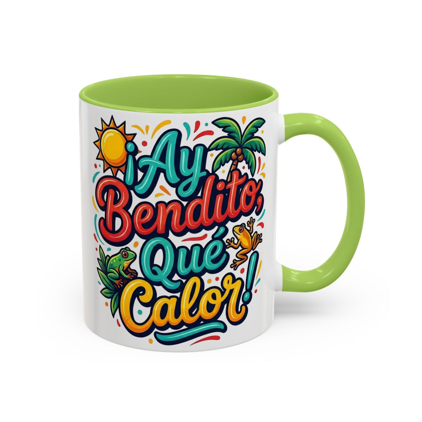 Ay Bendito Que Calor, Coffee Mug | Spanish Tropical Design, 11oz or 15oz
