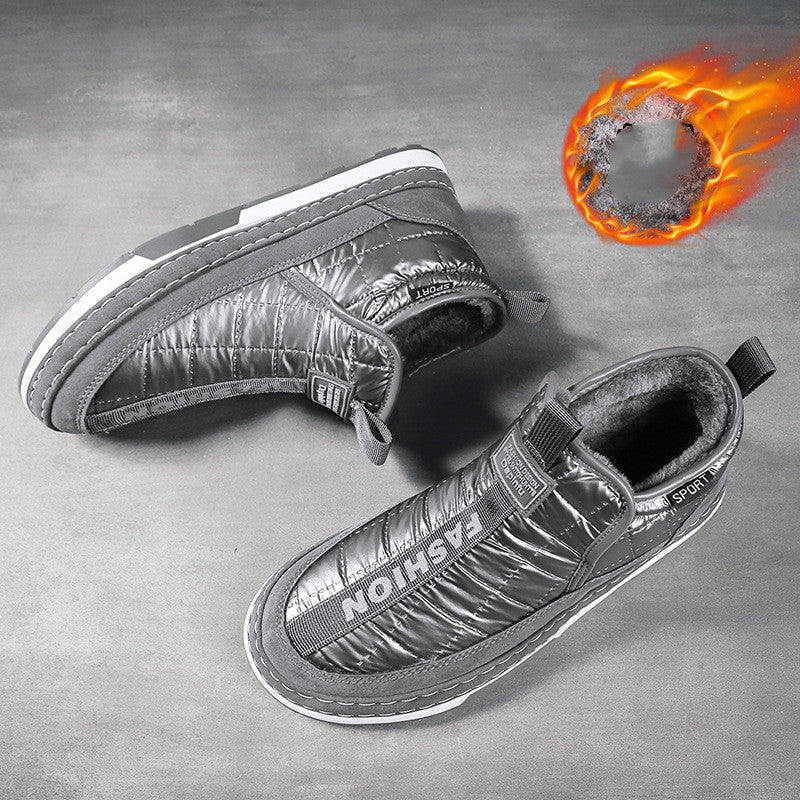 Men's Waterproof Snow Boots - Non-Slip Velvet Padded Warm Winter Boots