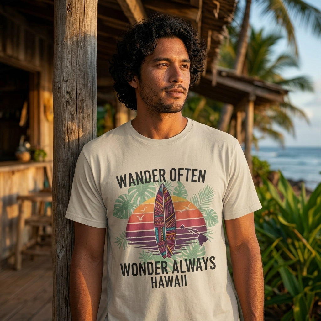 Wander Often T-Shirt | Unisex Surf & Travel Graphic Tee for Beach Lovers
