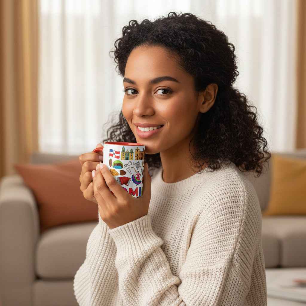 Dominican Republic Icons Coffee Mug — Colorful Island Souvenir (11/15oz)
