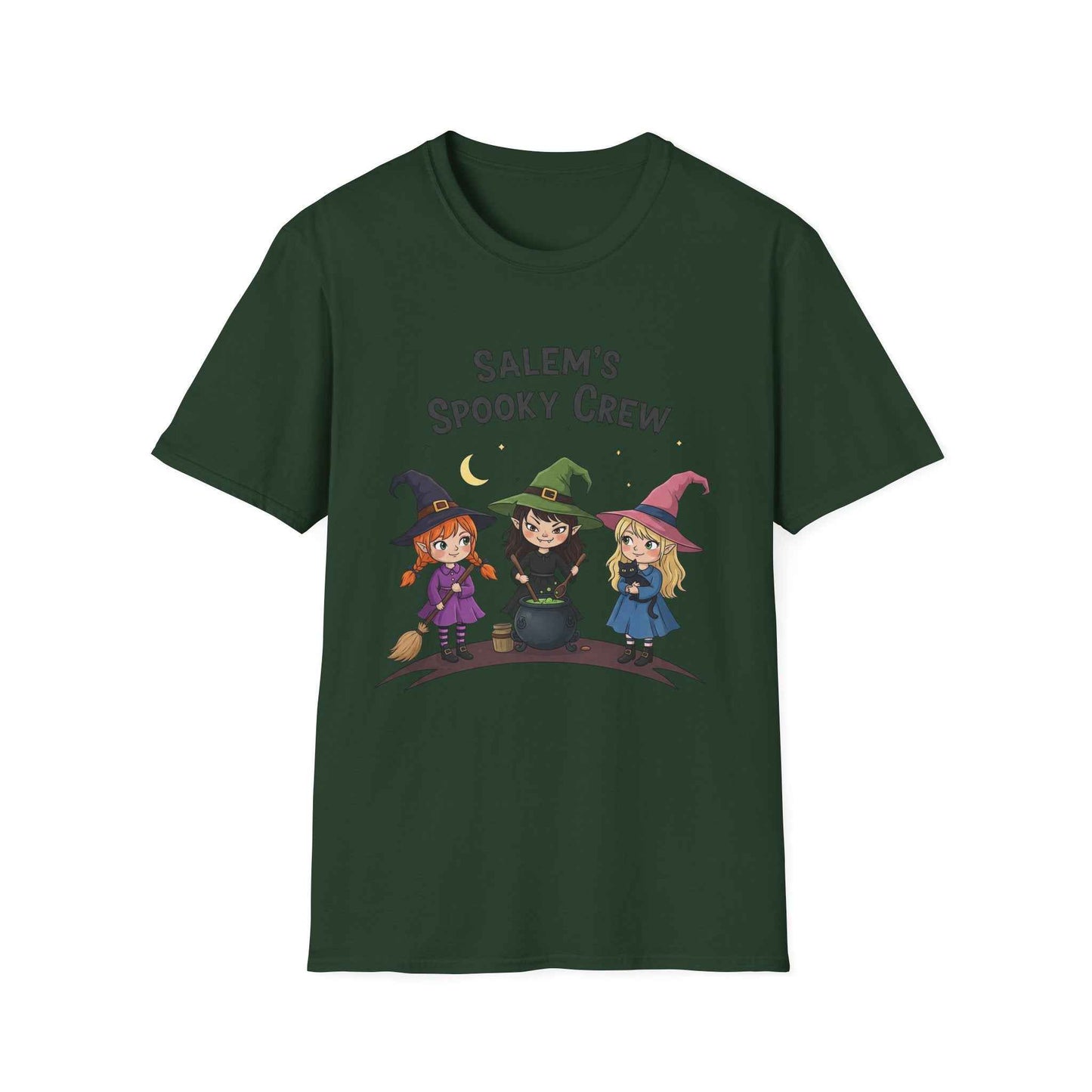 Salem's Spooky Crew T-Shirt, Cute Halloween Shirt, Unisex Witch Tee