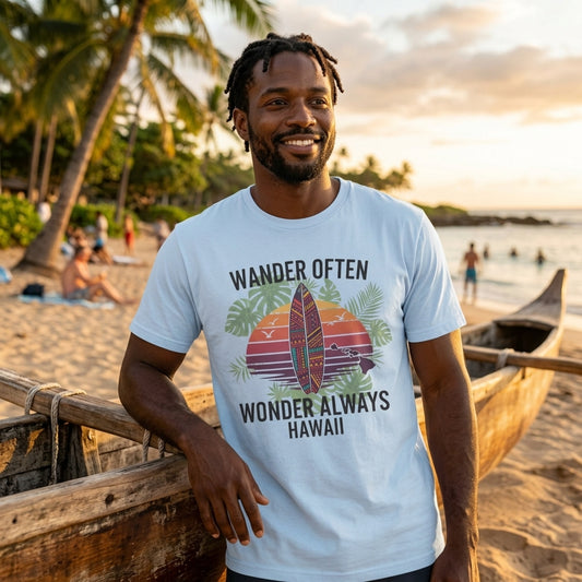 Wander Often T-Shirt | Unisex Surf & Travel Graphic Tee for Beach Lovers