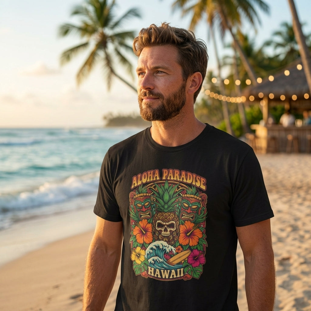 Aloha Paradise T-Shirt | Tropical Beach Vacation Graphic Tee