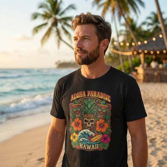 Aloha Paradise T-Shirt | Tropical Beach Vacation Graphic Tee