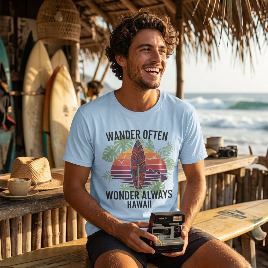 Wander Often T-Shirt | Unisex Surf & Travel Graphic Tee for Beach Lovers