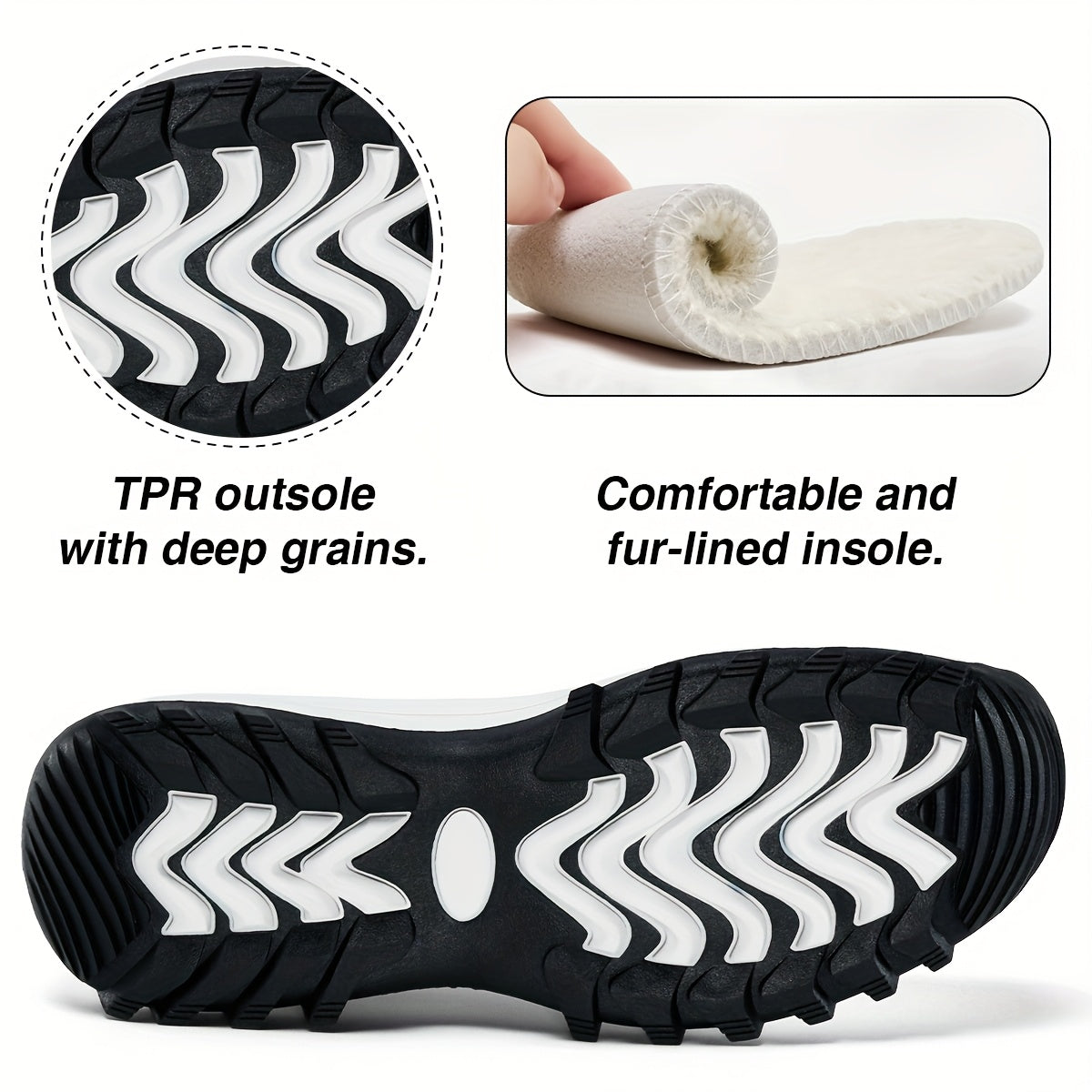 Women's Mid-Calf Snow Boots - Faux Fur Lined Winter Boots