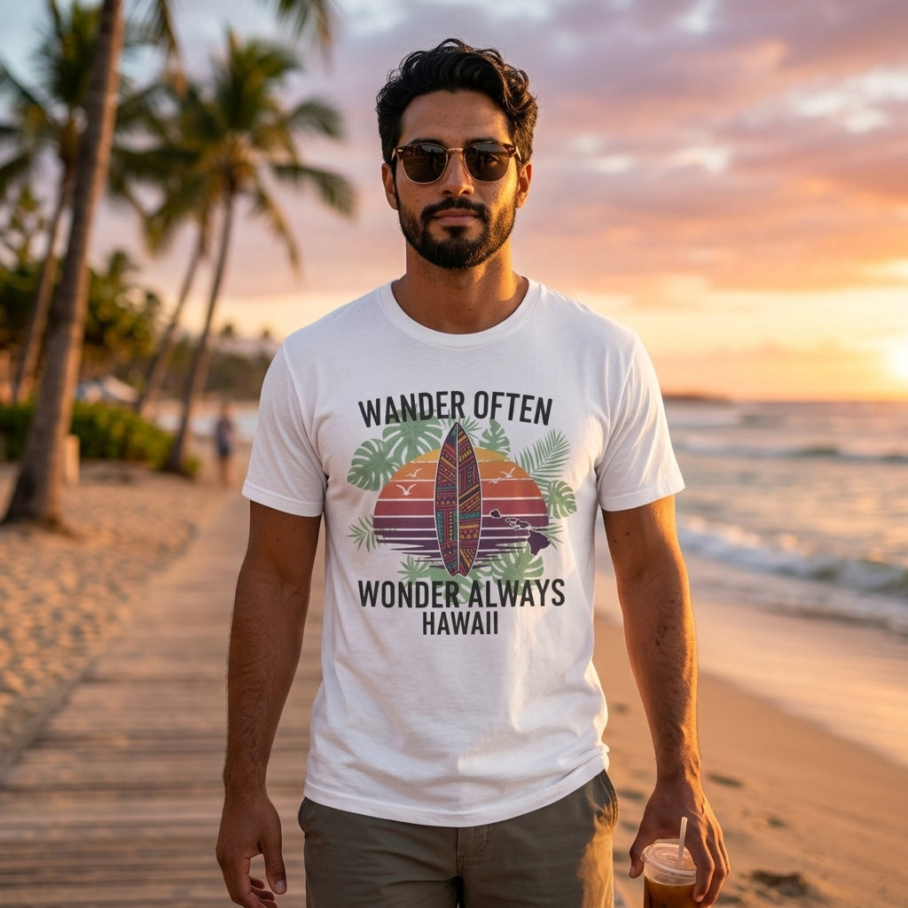 Wander Often T-Shirt | Unisex Surf & Travel Graphic Tee for Beach Lovers