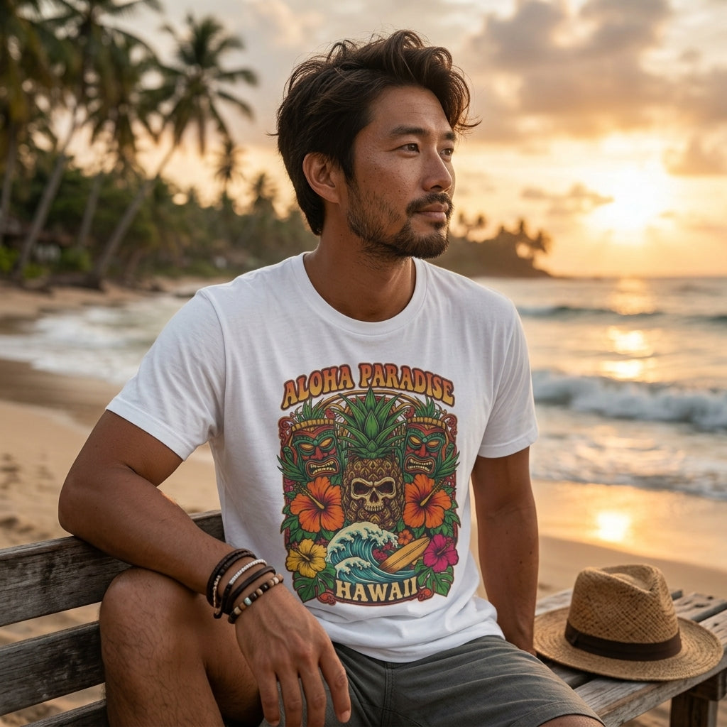 Aloha Paradise T-Shirt | Tropical Beach Vacation Graphic Tee