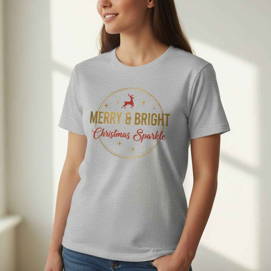 Merry & Bright Christmas Sparkle T-Shirt