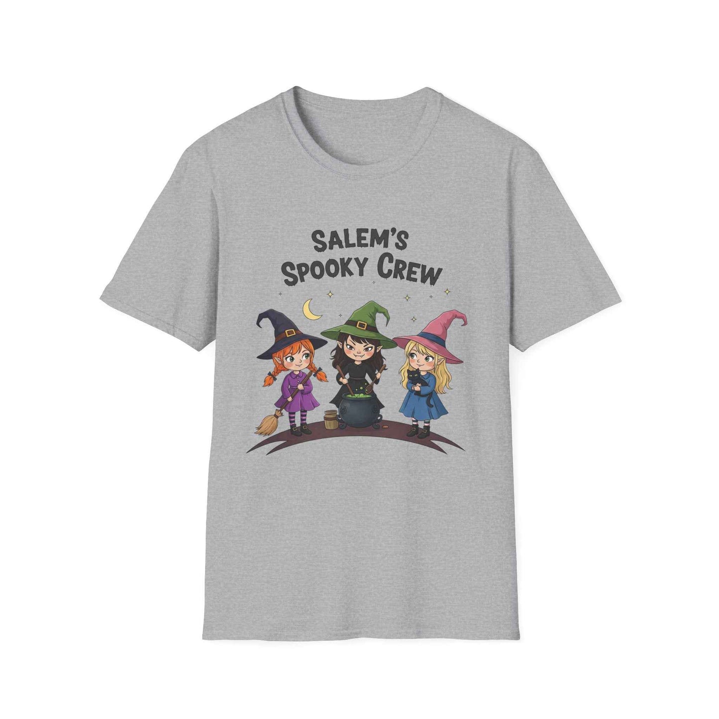 Salem's Spooky Crew T-Shirt, Cute Halloween Shirt, Unisex Witch Tee