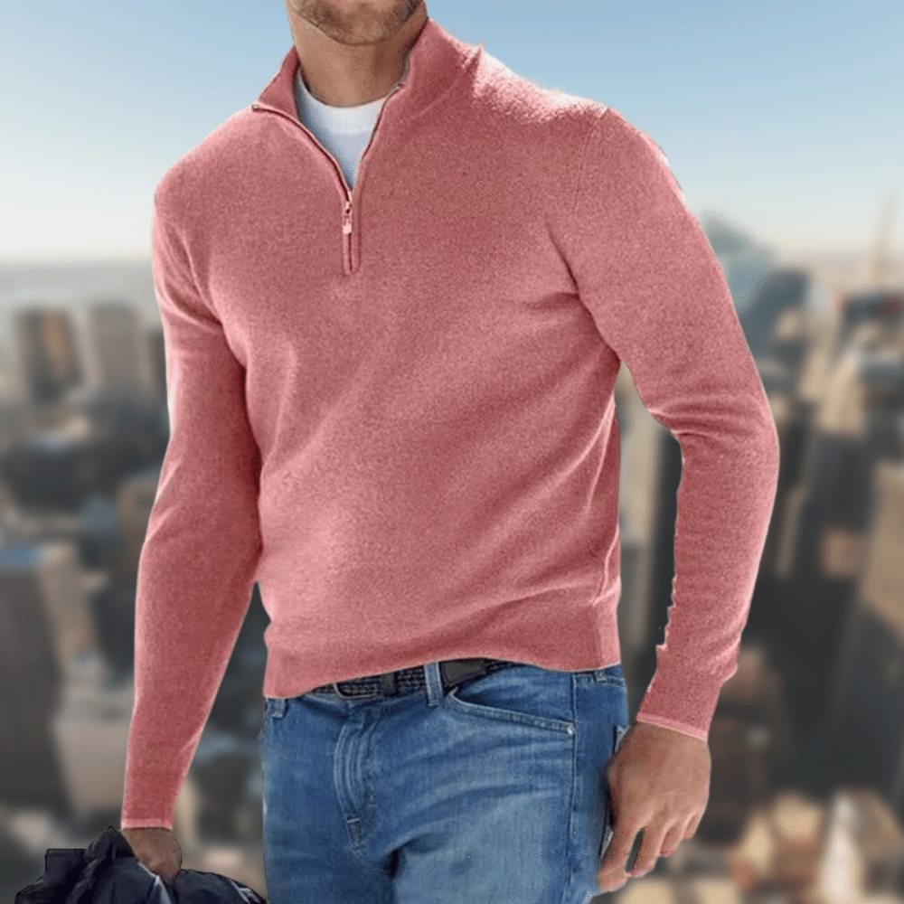 Men's Long Sleeve Cardigan - Autumn Winter Cashmere Blend Sweater