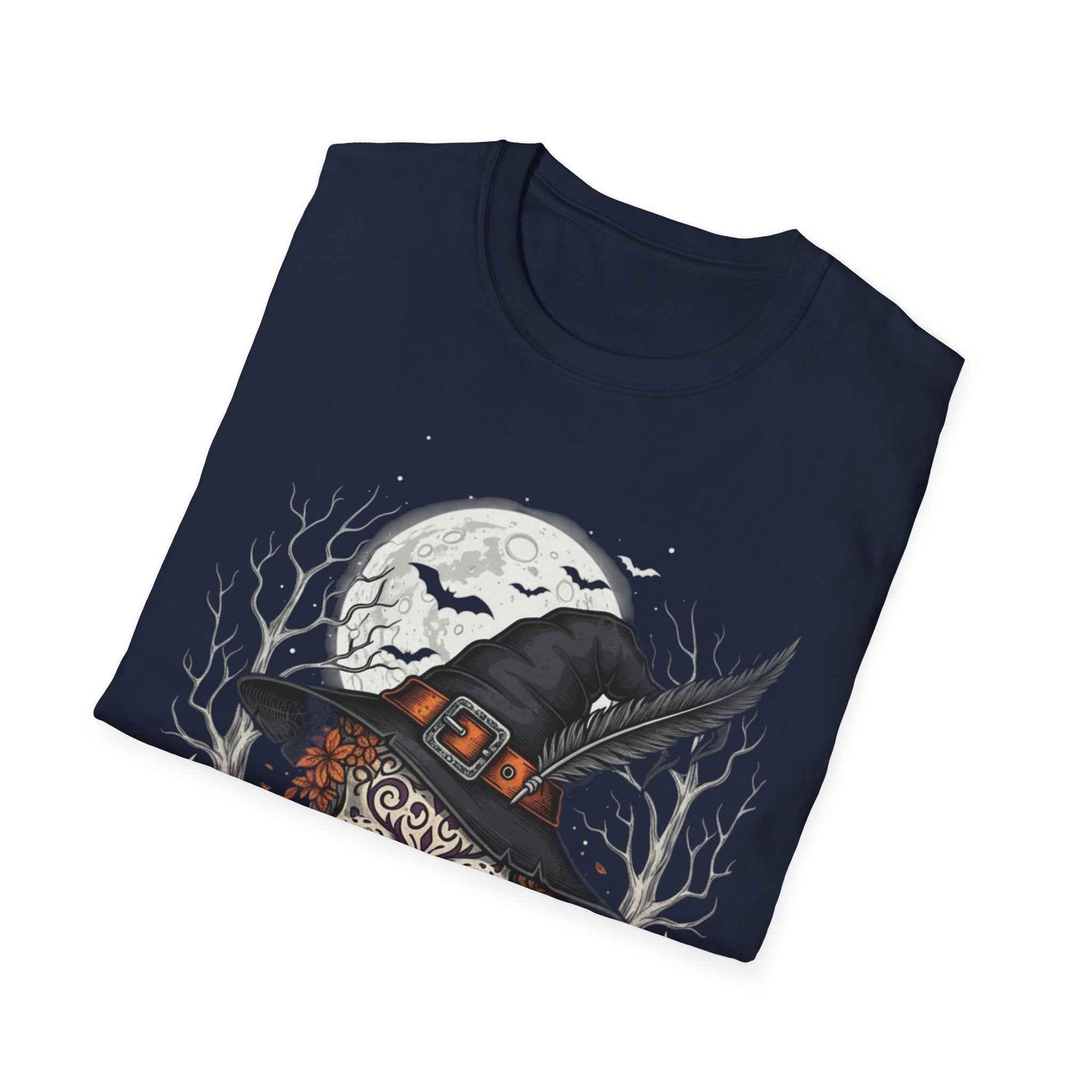 Camiseta Calavera Bruja Halloween - T-Shirt Spooky Skull Witch Única