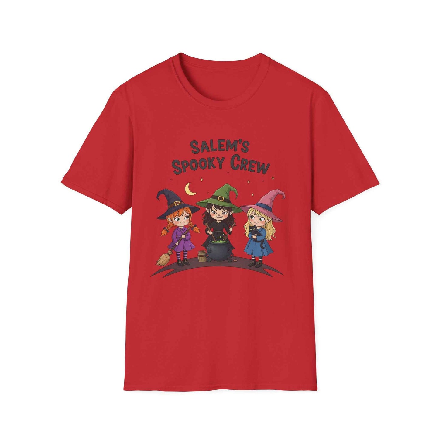 Salem's Spooky Crew T-Shirt, Cute Halloween Shirt, Unisex Witch Tee