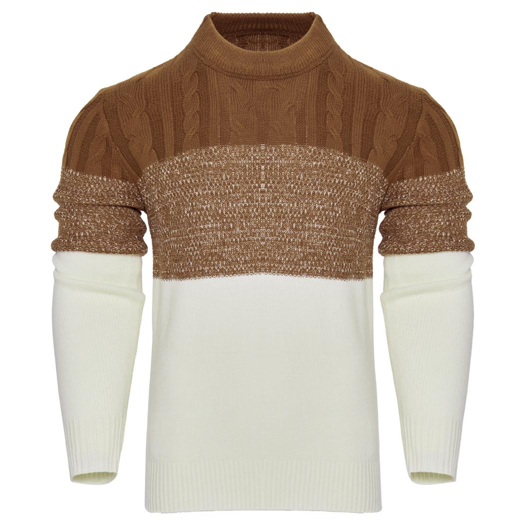 Men's Knitted Sweater - Fashion Long Sleeve Pullover for Fall & Winter