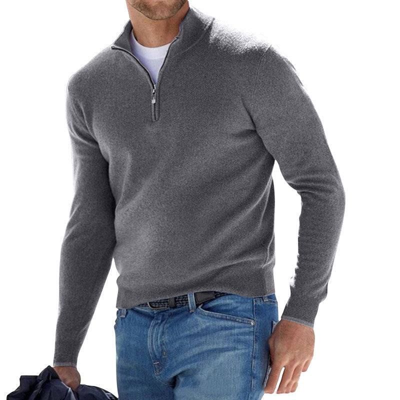 Men's Long Sleeve Cardigan - Autumn Winter Cashmere Blend Sweater