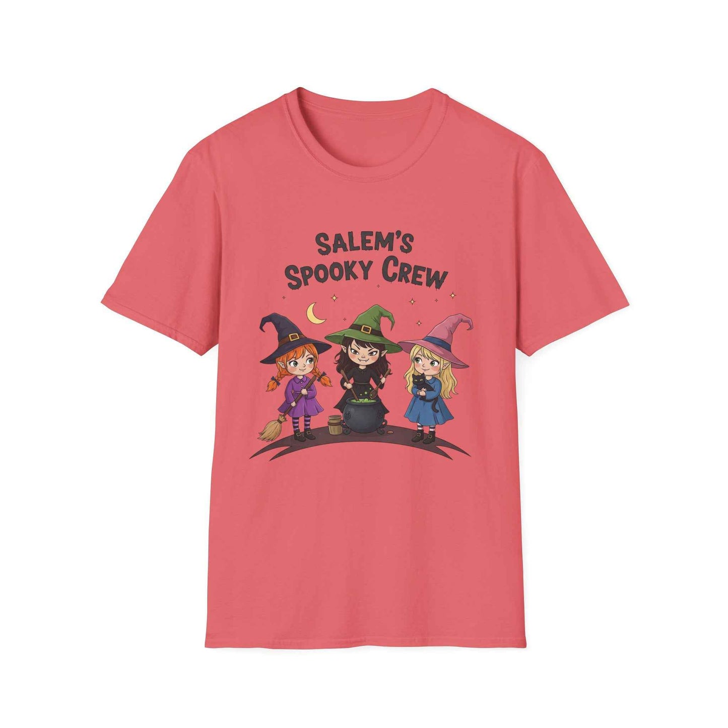 Salem's Spooky Crew T-Shirt, Cute Halloween Shirt, Unisex Witch Tee