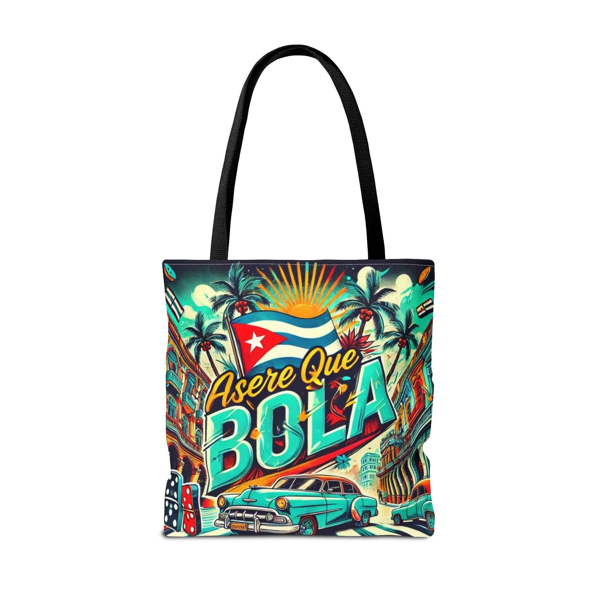 Asere Que Bolá, Tote Bag  Vibrant  Design with Tropical Flair