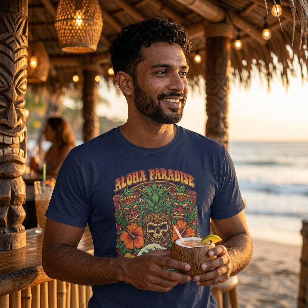 Aloha Paradise T-Shirt | Tropical Beach Vacation Graphic Tee