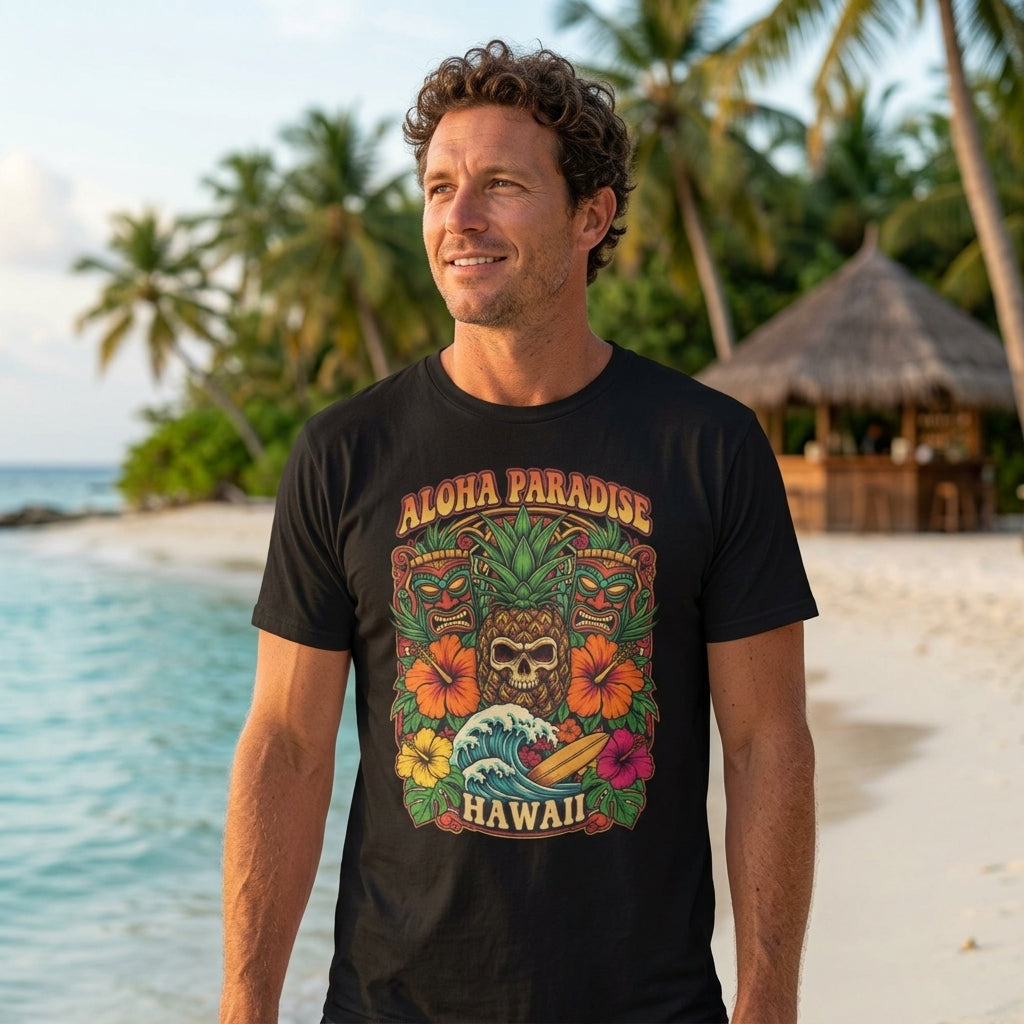 Aloha Paradise T-Shirt | Tropical Beach Vacation Graphic Tee