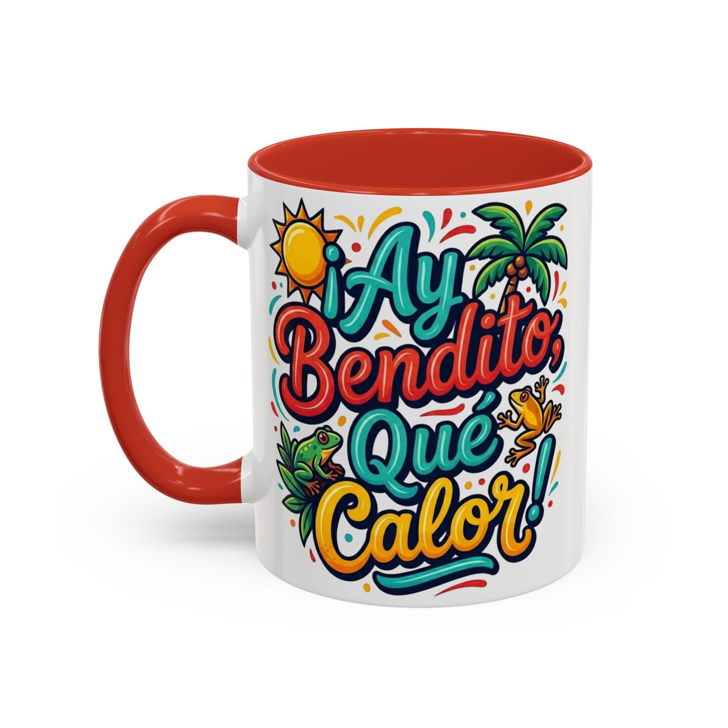 Ay Bendito Que Calor, Coffee Mug | Spanish Tropical Design, 11oz or 15oz