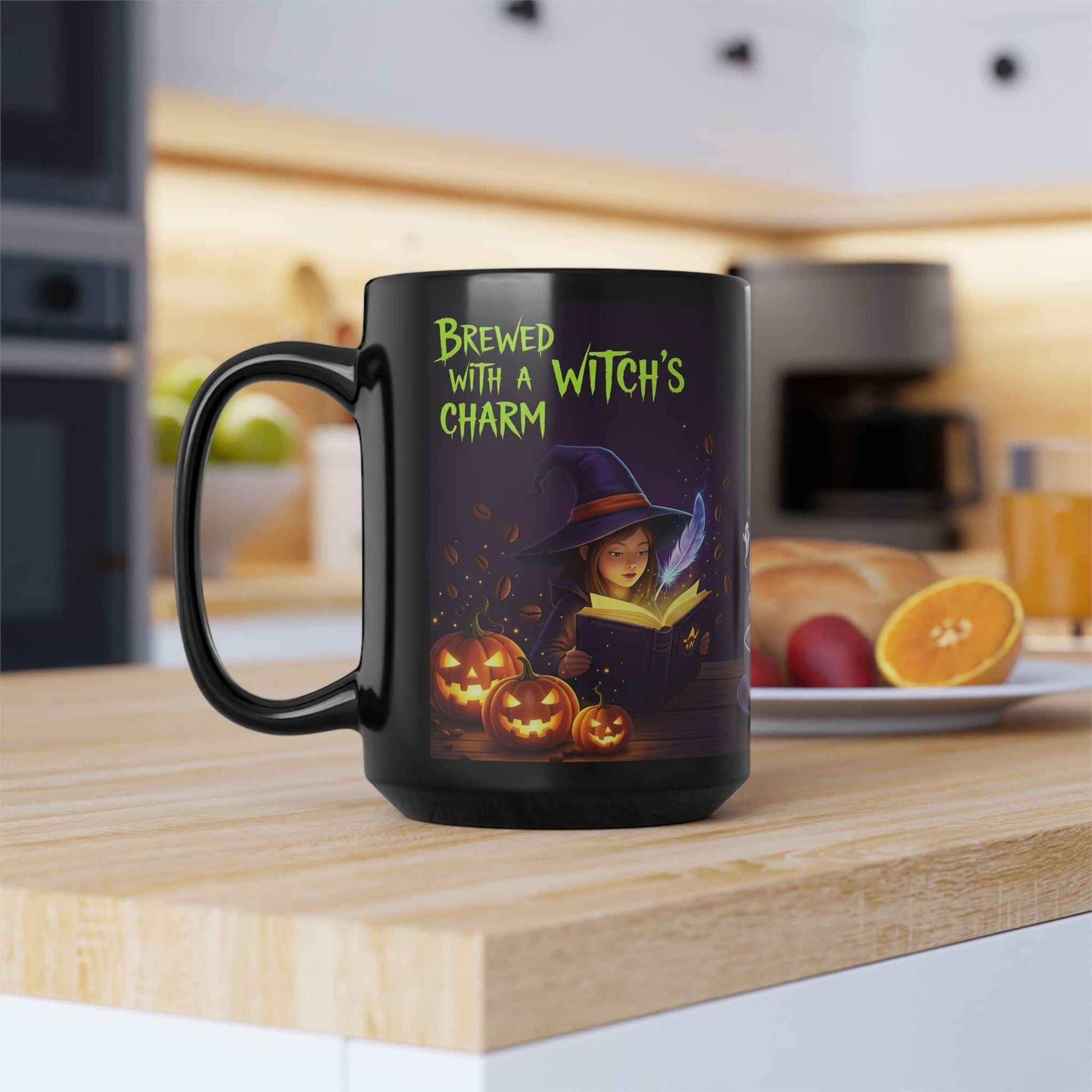 "Brewed with a Witch's Charm" Halloween Coffee Mug - Limited Edition Gift
