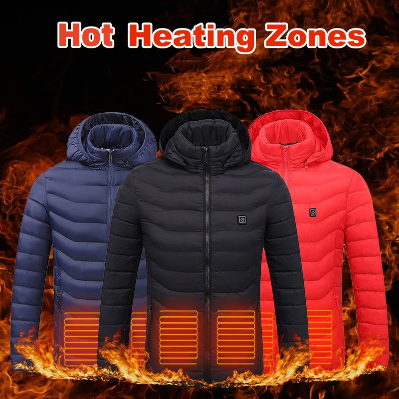 Men's USB Heated Vest - Electric Thermal Jacket with Zip-Up Design