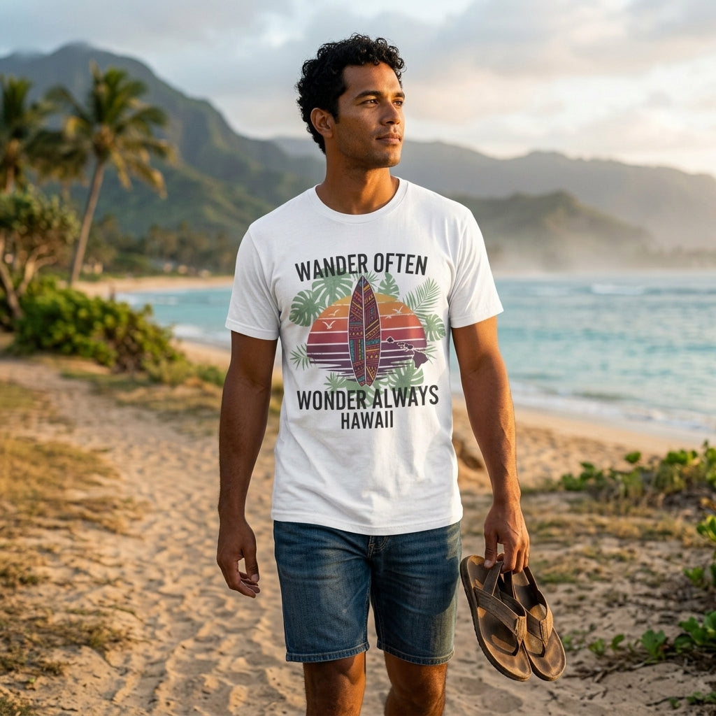 Wander Often T-Shirt | Unisex Surf & Travel Graphic Tee for Beach Lovers