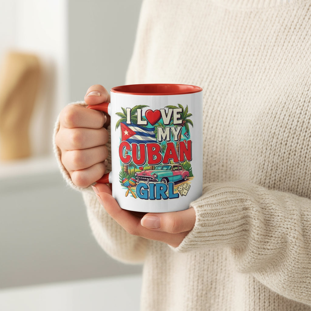I Love My Cuban Girl Mug - Elegant Coffee Cup Gift for Her | Unique Cuban Love Present for Girlfriend/Wife