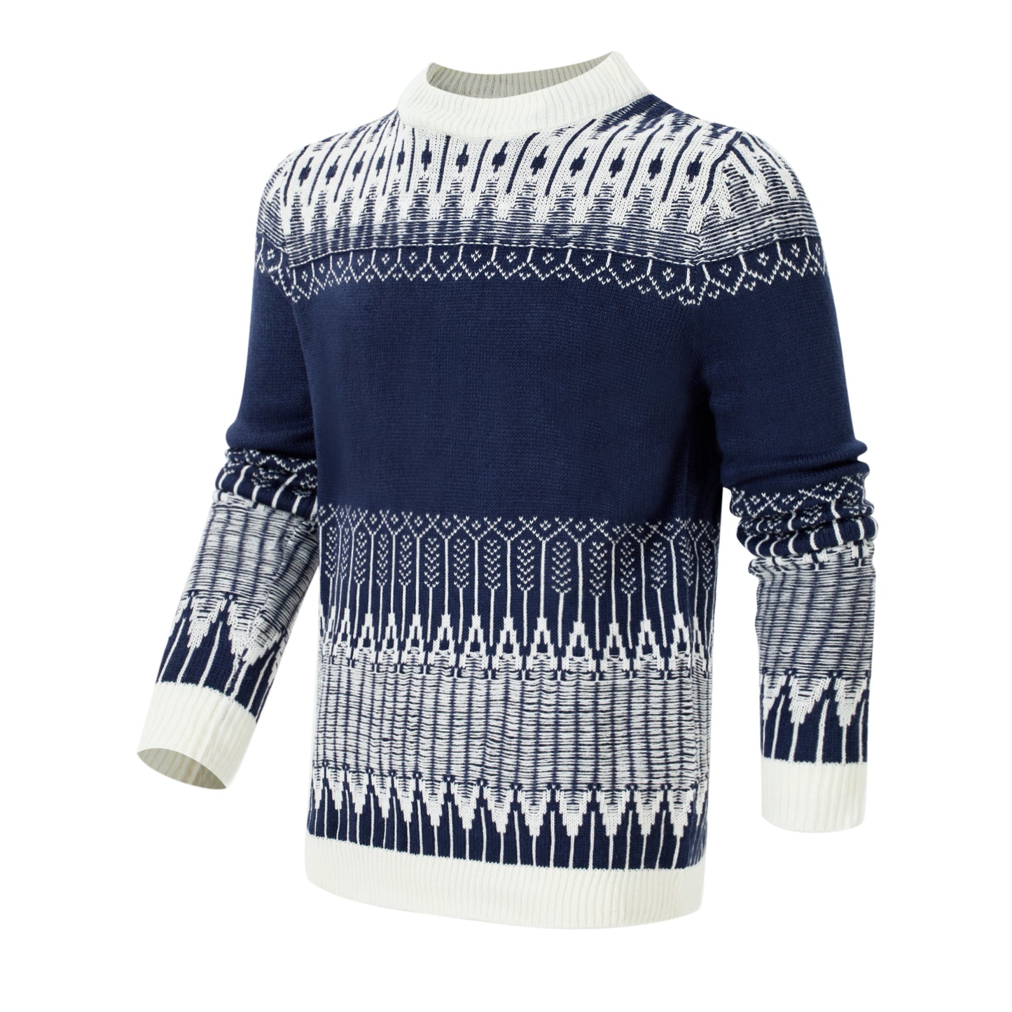 Men's Knitted Sweater - Fashion Long Sleeve Pullover for Fall & Winter