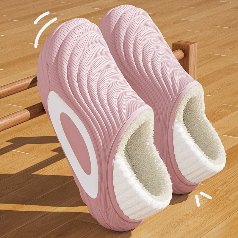 Men's Waterproof Cotton Slippers - Winter Outdoor House Shoes