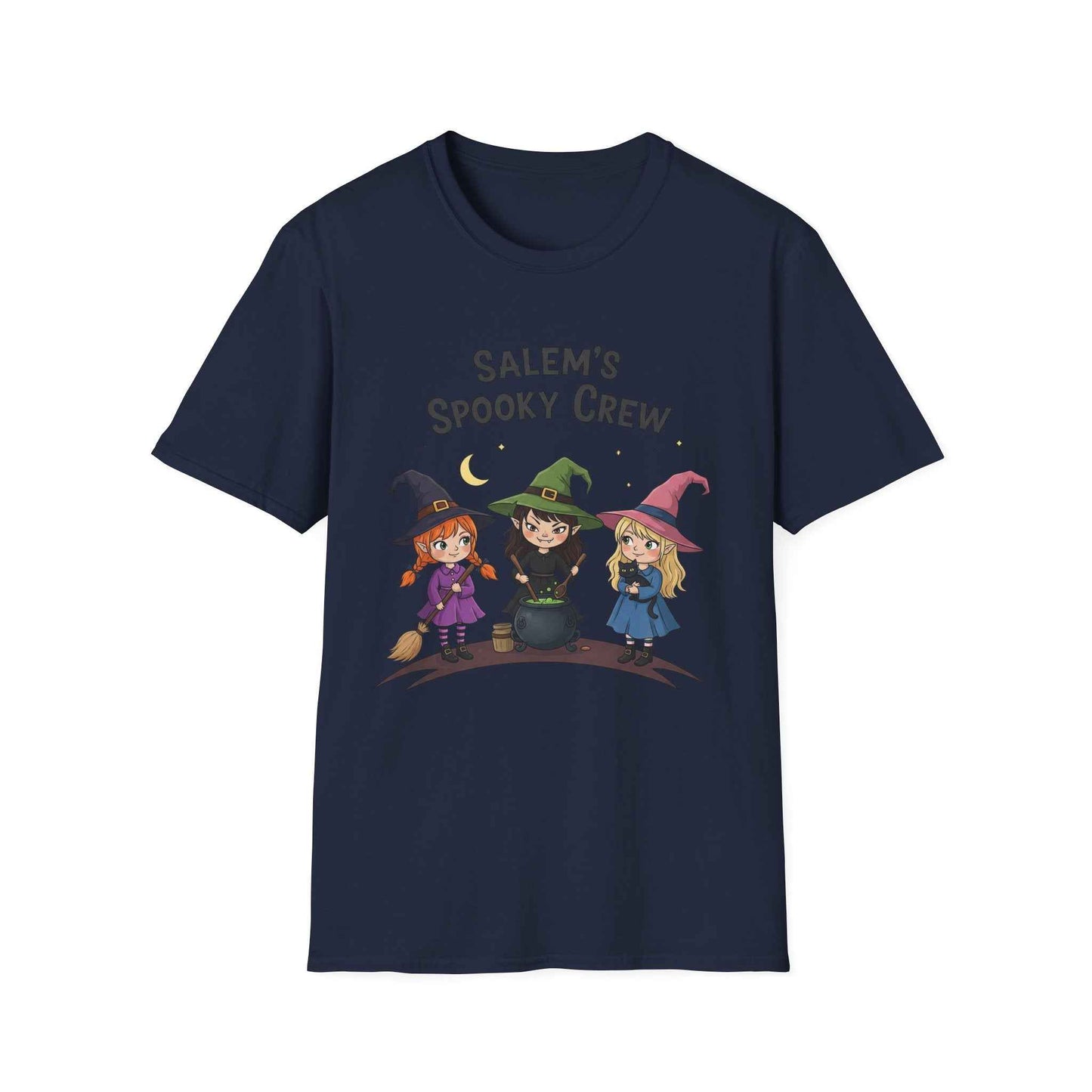 Salem's Spooky Crew T-Shirt, Cute Halloween Shirt, Unisex Witch Tee
