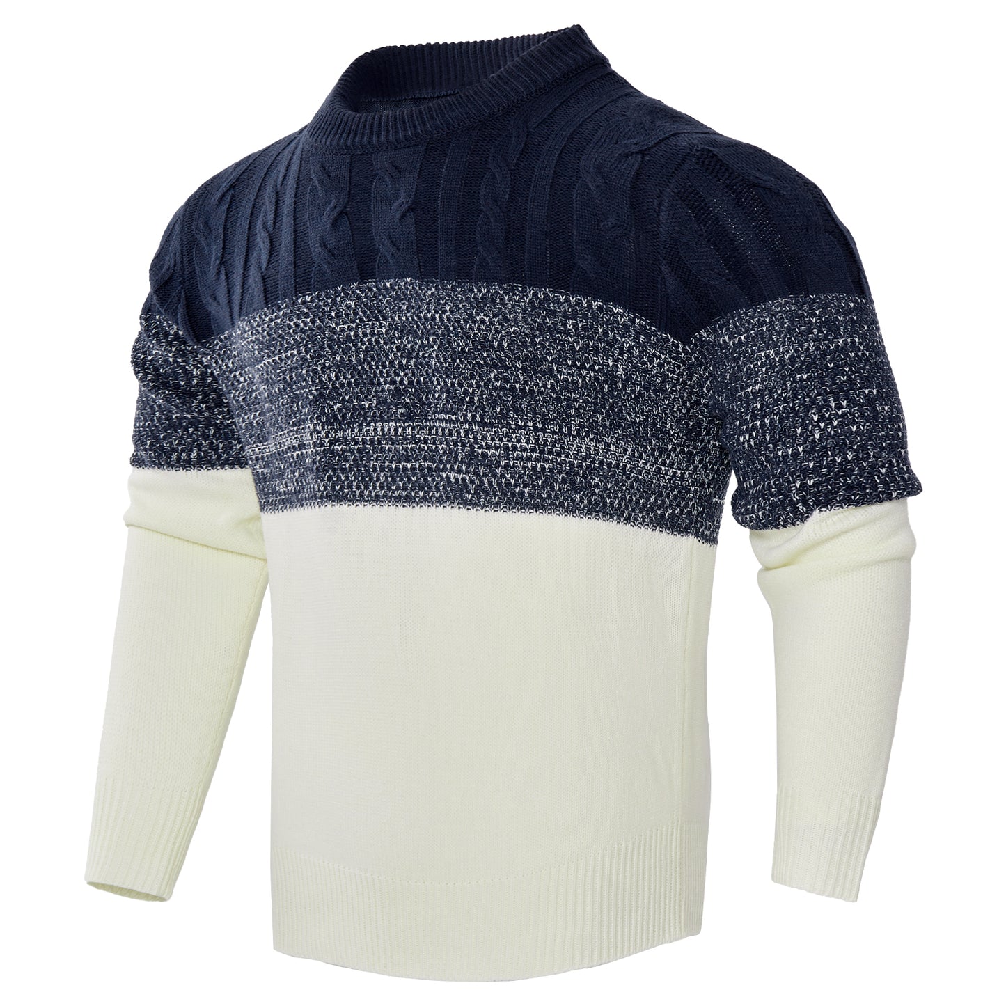 Men's Knitted Sweater - Fashion Long Sleeve Pullover for Fall & Winter