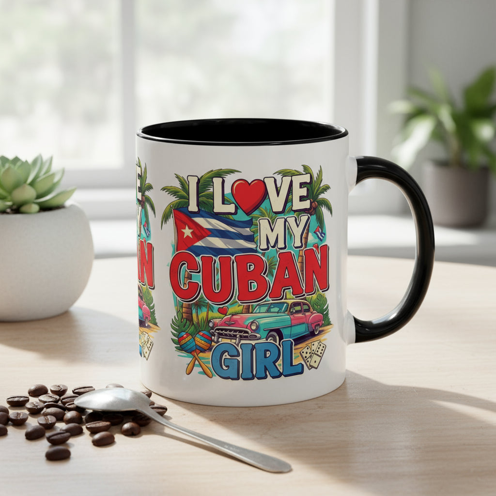 I Love My Cuban Girl Mug - Elegant Coffee Cup Gift for Her | Unique Cuban Love Present for Girlfriend/Wife
