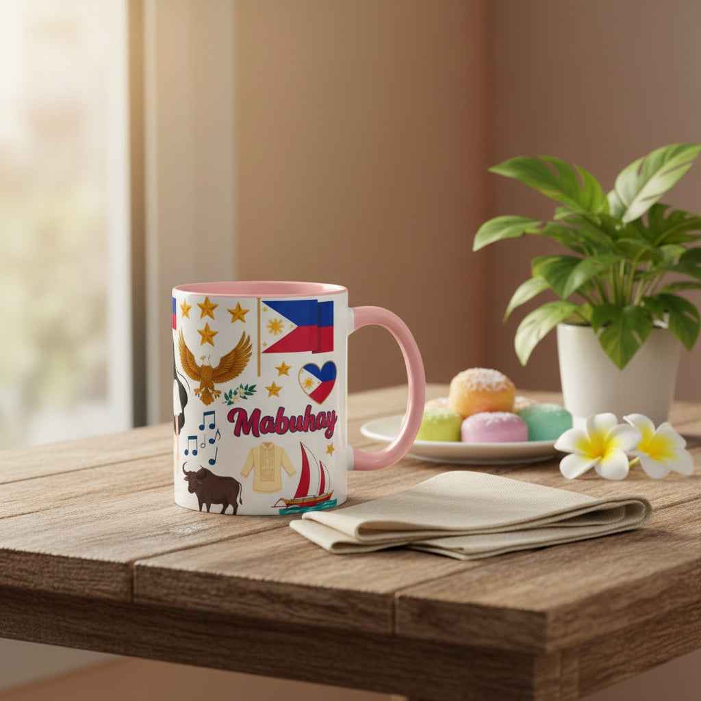 Pinay Pride Coffee Mug - Filipino Heritage & Culture Icons (11oz/15oz)
