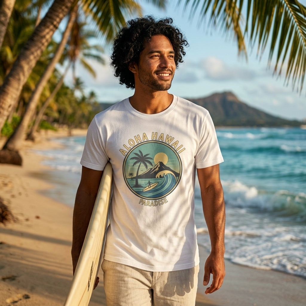 Aloha Hawaii T-Shirt | Island Surf & Beach Vacation Graphic Tee