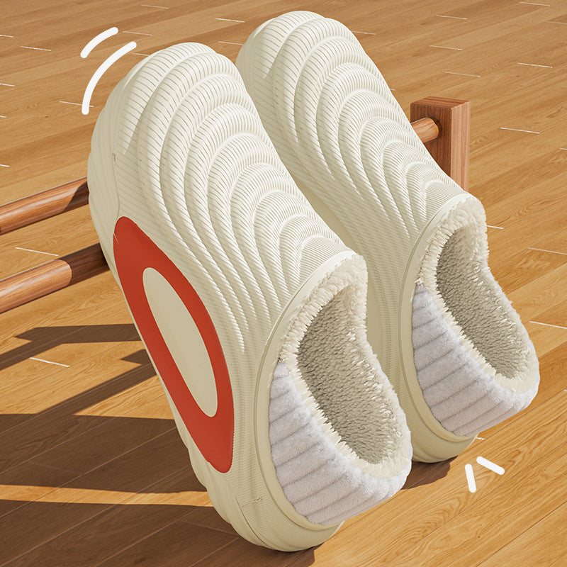 Men's Waterproof Cotton Slippers - Winter Outdoor House Shoes