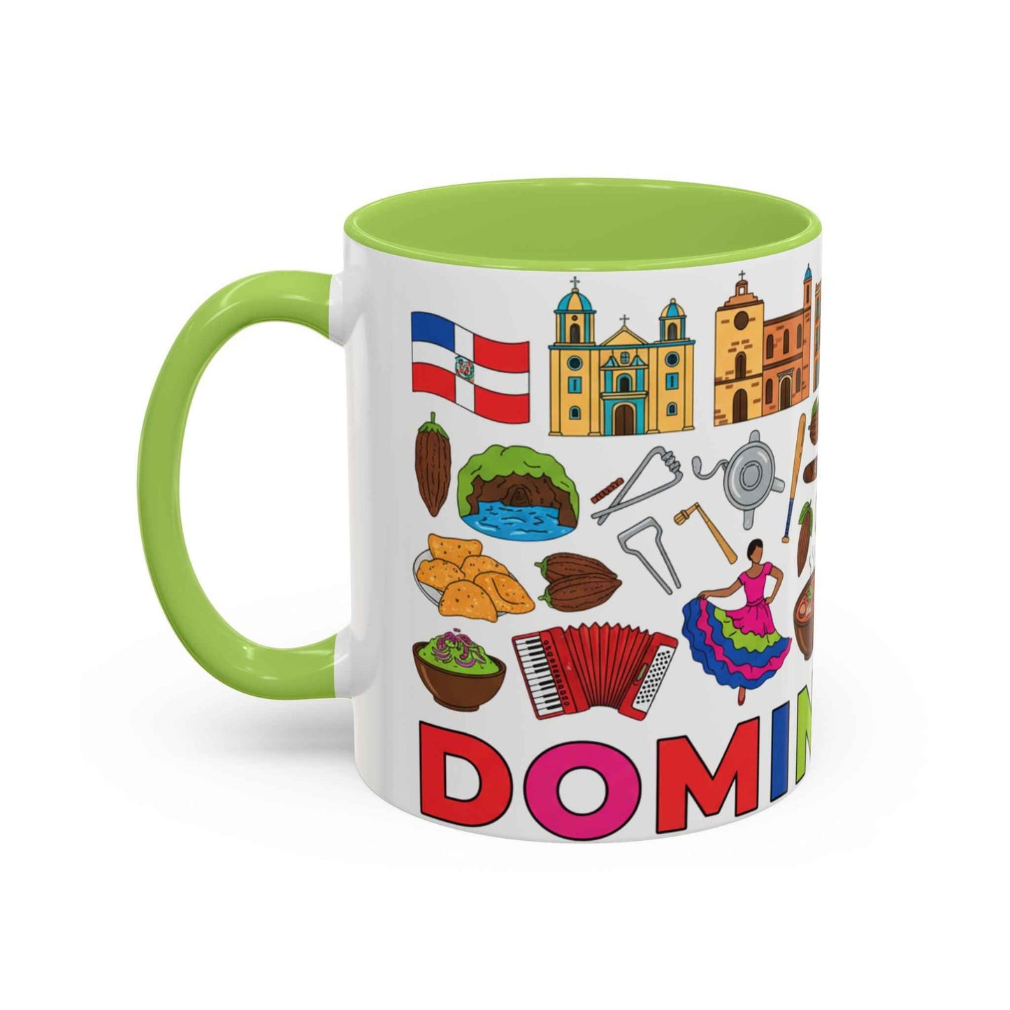 Dominican Republic Icons Coffee Mug — Colorful Island Souvenir (11/15oz)