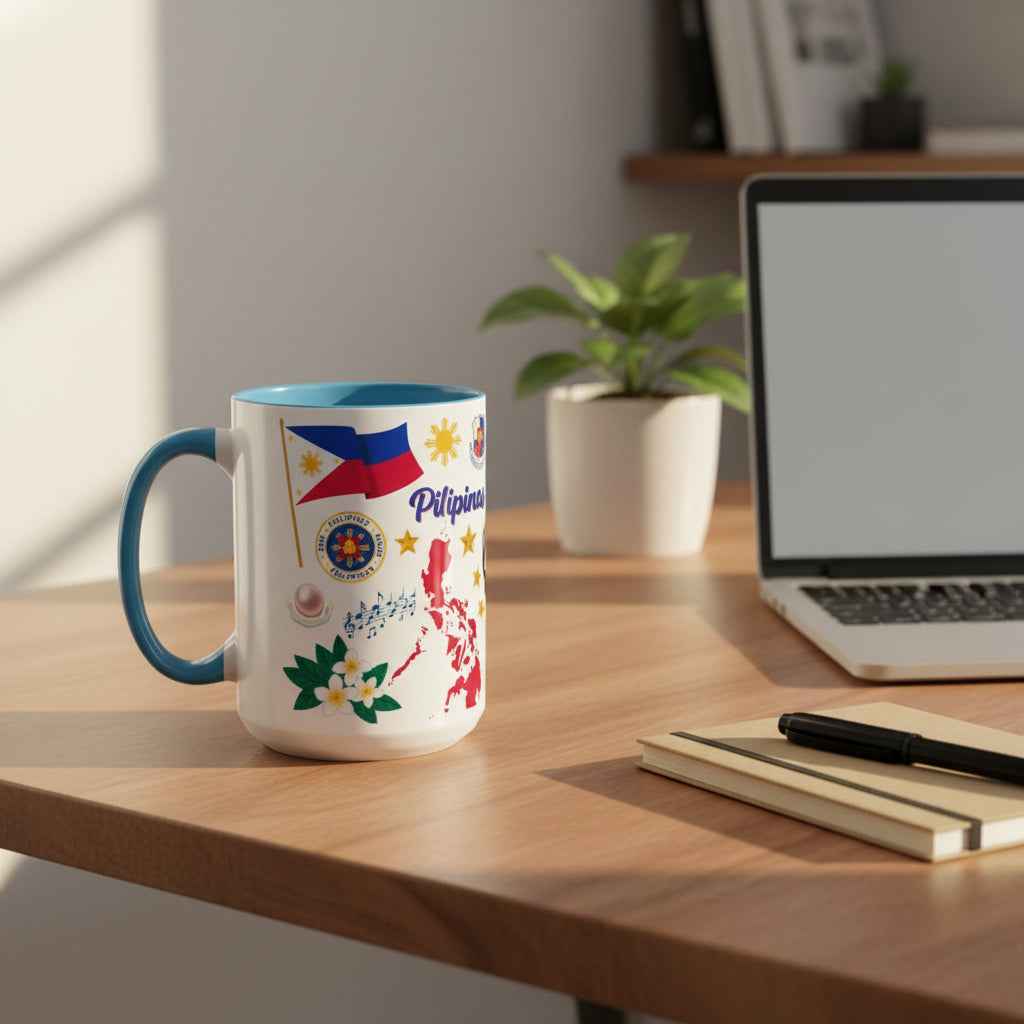 Pinay Pride Coffee Mug - Filipino Heritage & Culture Icons (11oz/15oz)