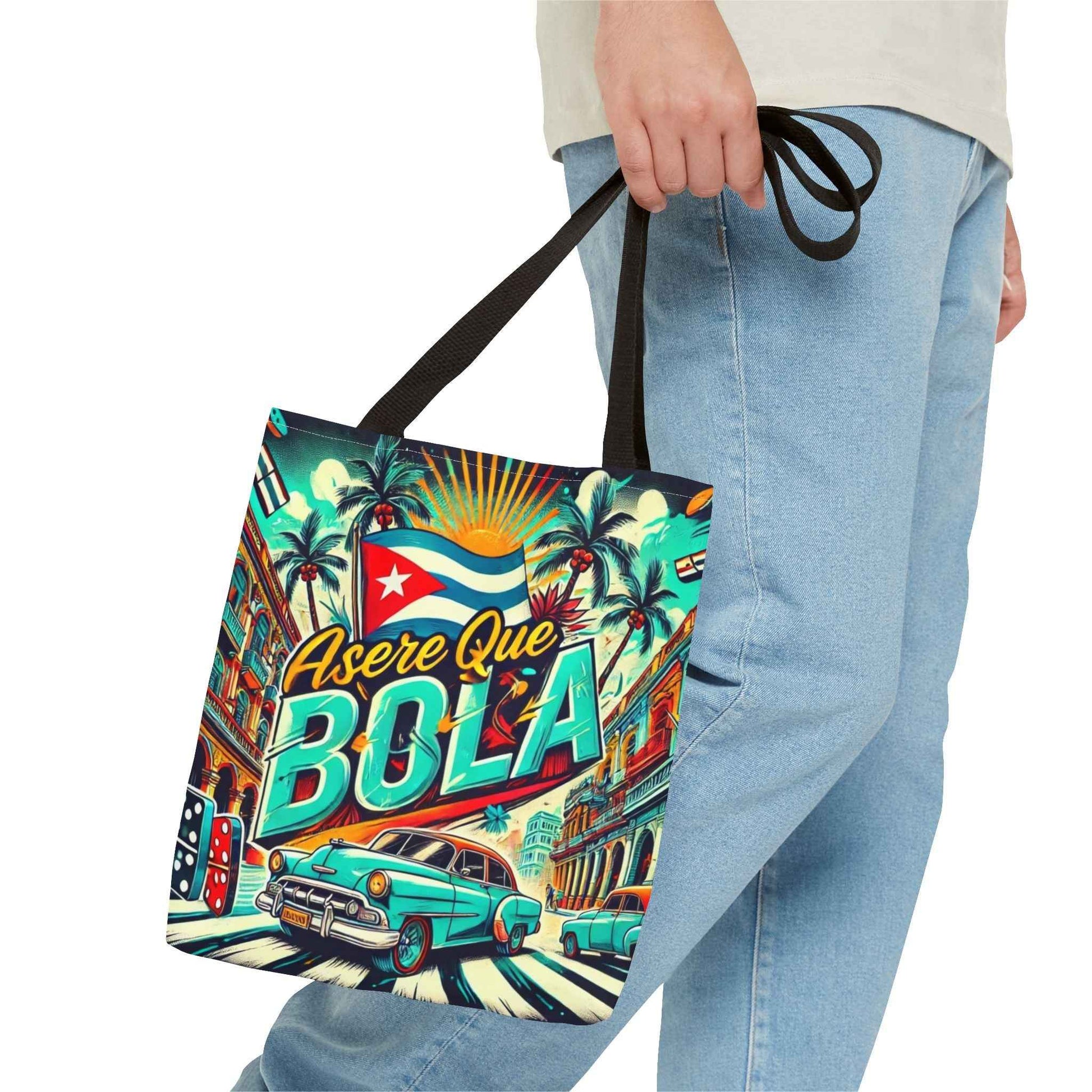 Asere Que Bolá, Tote Bag  Vibrant  Design with Tropical Flair