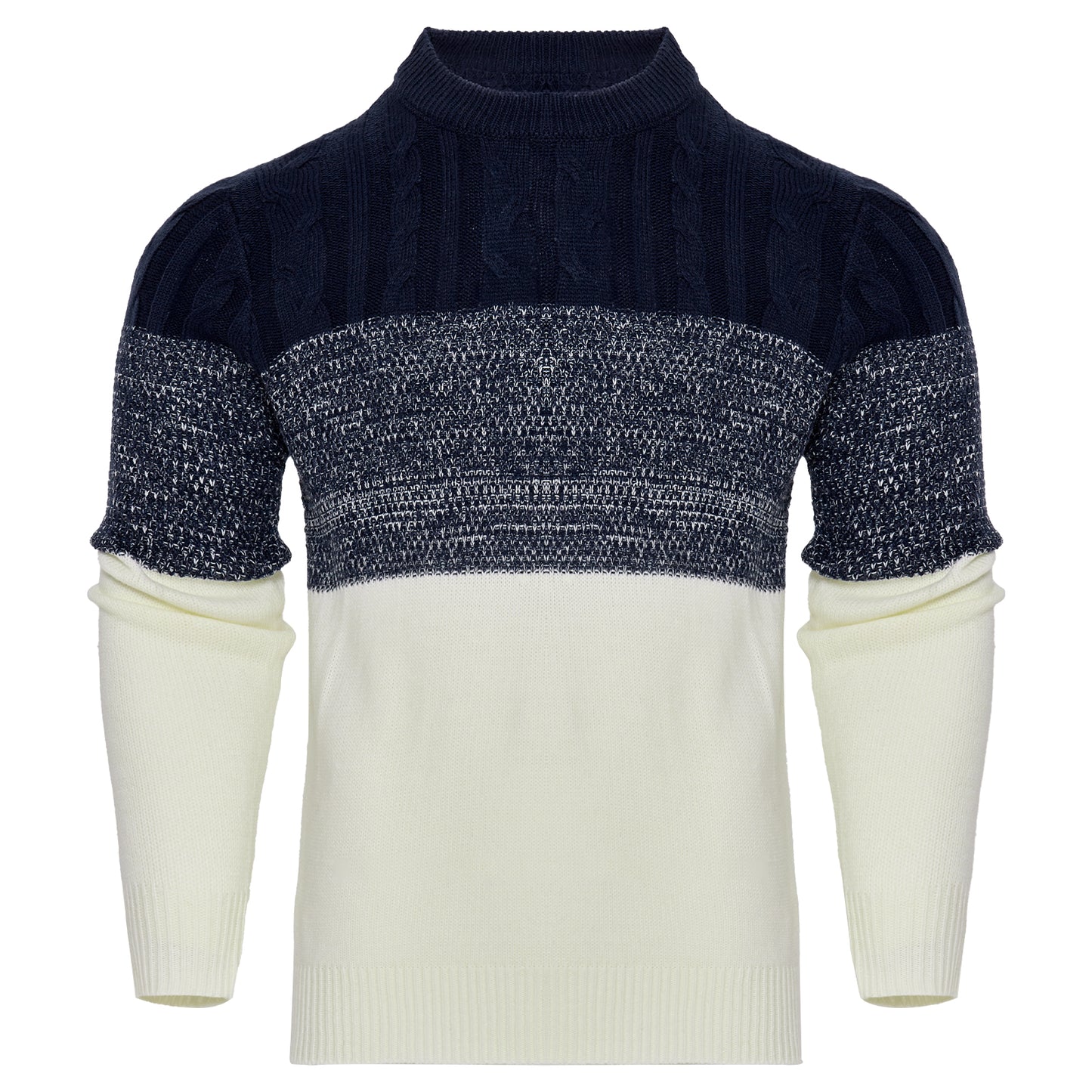 Men's Knitted Sweater - Fashion Long Sleeve Pullover for Fall & Winter